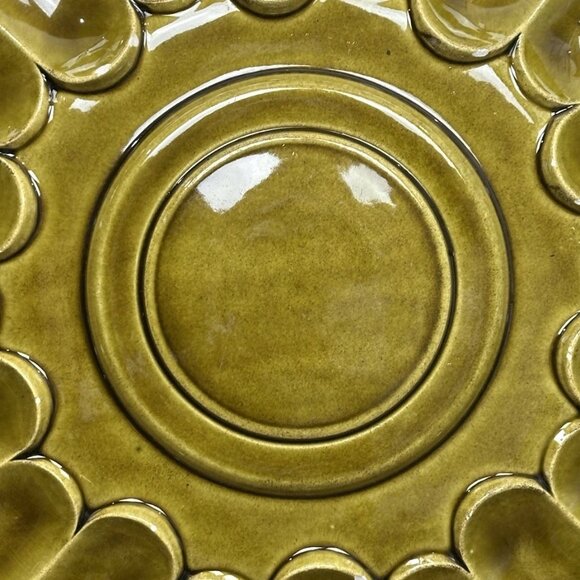 Vintage California Pottery 1970's MCM Deviled Egg Platter 624 630 USA - Picture 4 of 12